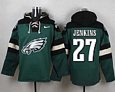 Philadelphia Eagles #27 Malcolm Jenkins Midnight Green Player Stitched Pullover NFL Hoodie,baseball caps,new era cap wholesale,wholesale hats