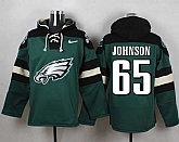 Philadelphia Eagles #65 Lane Johnson Midnight Green Player Stitched Pullover NFL Hoodie,baseball caps,new era cap wholesale,wholesale hats