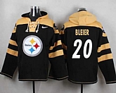 Pittsburgh Steelers #20 Rocky Bleier Black Player Stitched Pullover NFL Hoodie,baseball caps,new era cap wholesale,wholesale hats