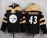 Pittsburgh Steelers #43 Troy Polamalu Black Player Stitched Pullover NFL Hoodie,baseball caps,new era cap wholesale,wholesale hats