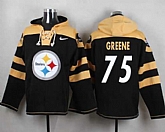 Pittsburgh Steelers #75 Joe Greene Black Player Stitched Pullover NFL Hoodie,baseball caps,new era cap wholesale,wholesale hats