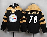 Pittsburgh Steelers #78 Alejandro Villanueva Black Player Stitched Pullover NFL Hoodie,baseball caps,new era cap wholesale,wholesale hats