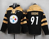 Pittsburgh Steelers #91 Kevin Greene Black Player Stitched Pullover NFL Hoodie,baseball caps,new era cap wholesale,wholesale hats