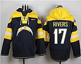 San Diego Chargers #17 Philip Rivers Navy Blue Player Stitched Pullover NFL Hoodie,baseball caps,new era cap wholesale,wholesale hats