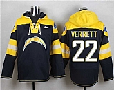 San Diego Chargers #22 Jason Verrett Navy Blue Player Stitched Pullover NFL Hoodie,baseball caps,new era cap wholesale,wholesale hats