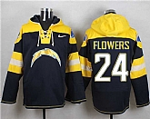 San Diego Chargers #24 Brandon Flowers Navy Blue Player Stitched Pullover NFL Hoodie,baseball caps,new era cap wholesale,wholesale hats