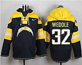 San Diego Chargers #32 Eric Weddle Navy Blue Player Stitched Pullover NFL Hoodie,baseball caps,new era cap wholesale,wholesale hats