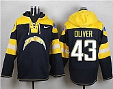 San Diego Chargers #43 Branden Oliver Navy Blue Player Stitched Pullover NFL Hoodie,baseball caps,new era cap wholesale,wholesale hats