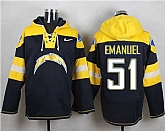 San Diego Chargers #51 Kyle Emanuel Navy Blue Player Stitched Pullover NFL Hoodie,baseball caps,new era cap wholesale,wholesale hats