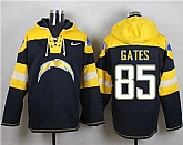 San Diego Chargers #85 Antonio Gates Navy Blue Player Stitched Pullover NFL Hoodie,baseball caps,new era cap wholesale,wholesale hats