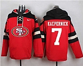San Francisco 49ers #7 Colin Kaepernick Red Player Stitched Pullover NFL Hoodie,baseball caps,new era cap wholesale,wholesale hats