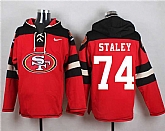 San Francisco 49ers #74 Joe Staley Red Player Stitched Pullover NFL Hoodie,baseball caps,new era cap wholesale,wholesale hats