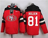 San Francisco 49ers #81 Anquan Boldin Red Player Stitched Pullover NFL Hoodie,baseball caps,new era cap wholesale,wholesale hats