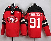 San Francisco 49ers #91 Arik Armstead Red Player Stitched Pullover NFL Hoodie,baseball caps,new era cap wholesale,wholesale hats