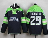 Seattle Seahawks #29 Earl Thomas III Steel Blue Player Stitched Pullover NFL Hoodie,baseball caps,new era cap wholesale,wholesale hats