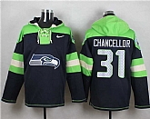 Seattle Seahawks #31 Kam Chancellor Steel Blue Player Stitched Pullover NFL Hoodie,baseball caps,new era cap wholesale,wholesale hats