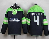 Seattle Seahawks #4 Steven Hauschka Steel Blue Player Stitched Pullover NFL Hoodie,baseball caps,new era cap wholesale,wholesale hats
