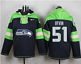 Seattle Seahawks #51 Bruce Irvin Steel Blue Player Stitched Pullover NFL Hoodie,baseball caps,new era cap wholesale,wholesale hats