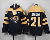 St. Louis Rams #21 Janoris Jenkins Navy Blue Player Stitched Pullover NFL Hoodie,baseball caps,new era cap wholesale,wholesale hats