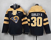 St. Louis Rams #30 Todd Gurley II Navy Blue Player Stitched Pullover NFL Hoodie,baseball caps,new era cap wholesale,wholesale hats