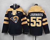 St. Louis Rams #55 James Laurinaitis Navy Blue Player Stitched Pullover NFL Hoodie,baseball caps,new era cap wholesale,wholesale hats
