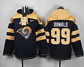 St. Louis Rams #99 Aaron Donald Navy Blue Player Stitched Pullover NFL Hoodie,baseball caps,new era cap wholesale,wholesale hats