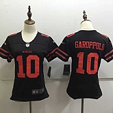 Women Nike 49ers #10 Jimmy Garoppolo Black Vapor Untouchable Player Limited Jersey,baseball caps,new era cap wholesale,wholesale hats