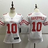 Women Nike 49ers #10 Jimmy Garoppolo White Vapor Untouchable Player Limited Jersey,baseball caps,new era cap wholesale,wholesale hats