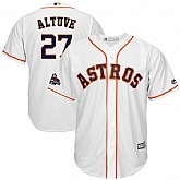 Houston Astros #27 Jose Altuve White 2017 World Series Champions Cool Base Player Jersey,baseball caps,new era cap wholesale,wholesale hats