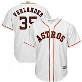 Houston Astros #35 Justin Verlander White Cool Base Jersey,baseball caps,new era cap wholesale,wholesale hats