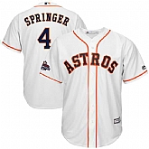 Houston Astros #4 George Springer White 2017 World Series Champions Cool Base Player Jersey,baseball caps,new era cap wholesale,wholesale hats