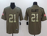 Nike Dallas Cowboys #21 Ezekiel Elliott Olive Camo Salute To Service Limited Jerseys,baseball caps,new era cap wholesale,wholesale hats