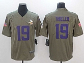 Nike Minnesota Vikings #19 Adam Thielen Olive Salute To Service Limited Jerseys,baseball caps,new era cap wholesale,wholesale hats