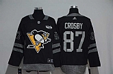 Pittsburgh Penguins #87 Sidney Crosby Black 100th Anniversary Adidas Jersey,baseball caps,new era cap wholesale,wholesale hats