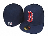 Red Sox Team Logo Navy Fitted Hat LXMY