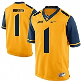 West Virginia Mountaineers #1 Shelton Gibson Gold College Football Jersey DingZhi,baseball caps,new era cap wholesale,wholesale hats