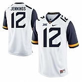 West Virginia Mountaineers #12 Gary Jennings White College Football Jersey DingZhi,baseball caps,new era cap wholesale,wholesale hats