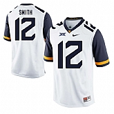 West Virginia Mountaineers #12 Geno Smith White College Football Jersey DingZhi,baseball caps,new era cap wholesale,wholesale hats