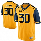 West Virginia Mountaineers #30 J.T. Thomas Gold College Football Jersey DingZhi,baseball caps,new era cap wholesale,wholesale hats