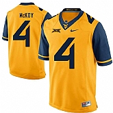 West Virginia Mountaineers #4 Kennedy McKoy Gold College Football Jersey DingZhi,baseball caps,new era cap wholesale,wholesale hats