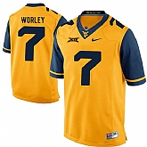 West Virginia Mountaineers #7 Daryl Worley Gold College Football Jersey DingZhi,baseball caps,new era cap wholesale,wholesale hats