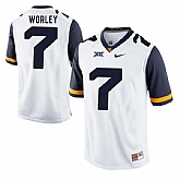 West Virginia Mountaineers #7 Daryl Worley White College Football Jersey DingZhi,baseball caps,new era cap wholesale,wholesale hats