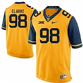 West Virginia Mountaineers #98 Will Clarke Gold College Football Jersey DingZhi,baseball caps,new era cap wholesale,wholesale hats
