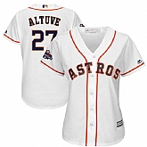 Women Houston Astros #27 Jose Altuve White 2017 World Series Champions Cool Base Player Jersey,baseball caps,new era cap wholesale,wholesale hats