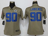 Women Nike Dallas Cowboys #90 DeMarcus Lawrence Olive Salute To Service Limited Jerseys,baseball caps,new era cap wholesale,wholesale hats