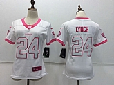 Women Nike Oakland Raiders #24 Marshawn Lynch White Pink Vapor Untouchable Player Limited Jerseys,baseball caps,new era cap wholesale,wholesale hats