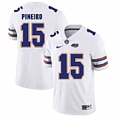 Florida Gators #15 Eddy Pineiro White College Football Jersey,baseball caps,new era cap wholesale,wholesale hats