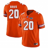 Florida Gators #20 Malik Davis Orange College Football Jersey,baseball caps,new era cap wholesale,wholesale hats