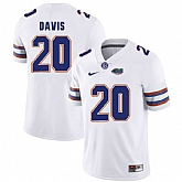 Florida Gators #20 Malik Davis White College Football Jersey,baseball caps,new era cap wholesale,wholesale hats
