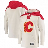Men's Calgary Flames Fanatics Branded White Red Breakaway Lace Up Hoodie,baseball caps,new era cap wholesale,wholesale hats